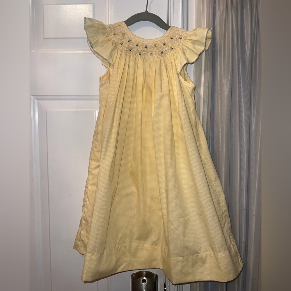 Dressie Jessie Hand Smocked Honey Bee Bishop Dress - 4T